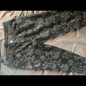 Half and half colored jeggings